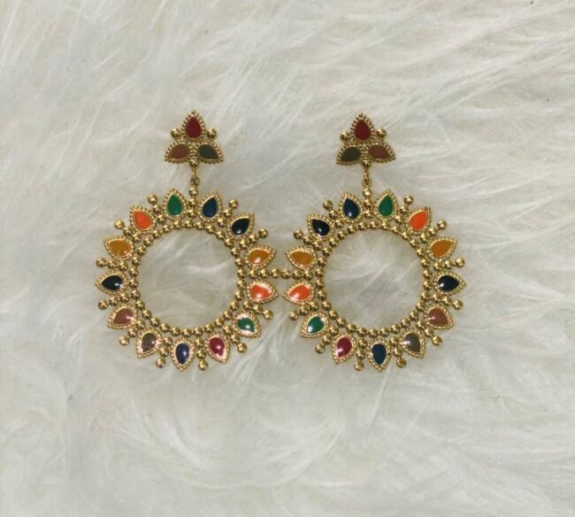 boucle d'oreille Lou multicolore