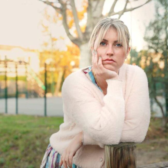 Gilet Evelyne rose pâle – Image 2