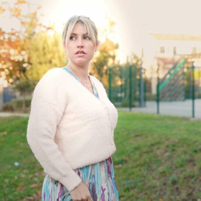 Gilet Evelyne rose pâle – Image 4