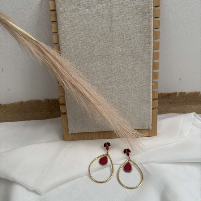Boucles d'oreilles pendantes AMBRE – Image 3