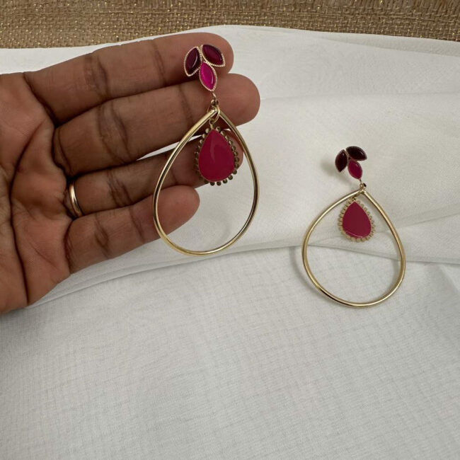 Boucles d'oreilles pendantes AMBRE – Image 2