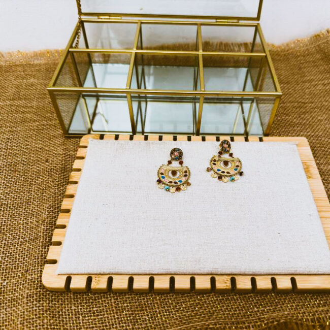 boucle d'oreille pendante colorée en acier inoxydable – Image 4