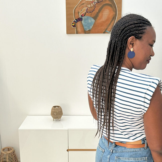 T-shirt marinière avec épaulettes Romy – Image 3